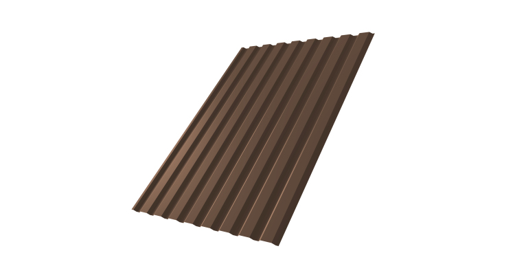 Профнастил С20A 0,5 GreenCoat Pural BT RR 887 шоколадно-коричневый