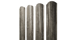 Штакетник Полукруглый Slim фигурный 0,45 Print Elite Nordic Wood TwinColor