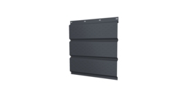 Софит металлический полная перфорация 0,5 Rooftop Бархат с пленкой RAL 7024 мокрый асфальт