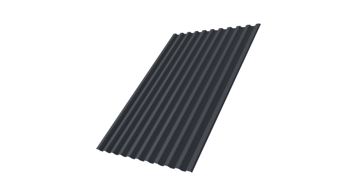 Профнастил С21R 0,5 Velur X RAL 7024 мокрый асфальт