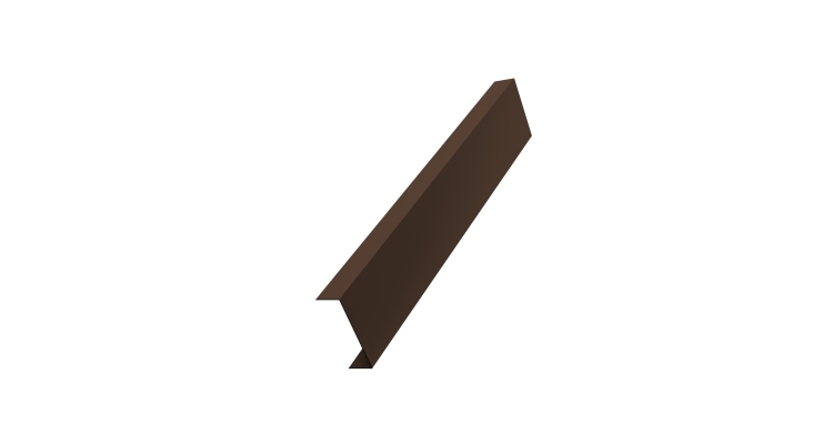 Декоративная накладка на столб универсальная 60х60 для забора жалюзи 0,45 PE-Double RAL 8017 шоколад (2,5м)