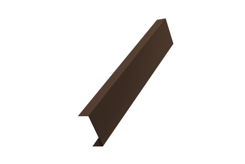 Декоративная накладка на столб универсальная 80х80 для забора жалюзи 0,45 PE-Double RAL 8017 шоколад (2м)