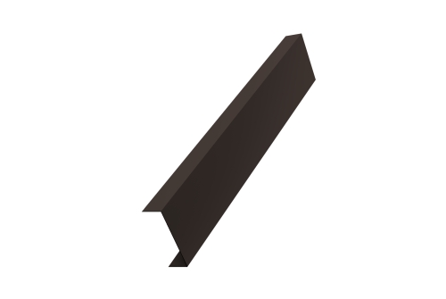 Декоративная накладка на столб универсальная 80х80 для забора жалюзи 0,45 PE-Double RR 32 темно-коричневый (2м)