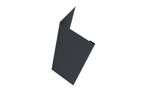 Нащельник для калиток и ворот 25х35 жалюзи Milan, Tokyo, Palermo 0,45 PE-Double RAL 7024 мокрый асфальт (L2,0)