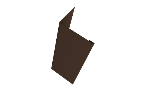 Нащельник для калиток и ворот 25х35 жалюзи Milan, Tokyo, Palermo 0,45 PE-Double RAL 8017 шоколад (L1,68)