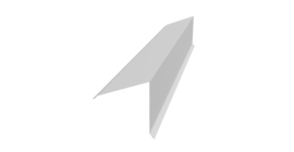 Планка конька односкатной кровли 160x160 -  0,45 мм Drap с пленкой RAL 9003 сигнальный белый (3 м)