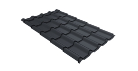 Металлочерепица камея Grand Line 0,45 Drap TR RAL 7024 мокрый асфальт