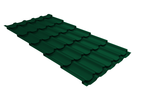 Металлочерепица квинта плюс 0,45 Drap ST RAL 6005 зеленый мох