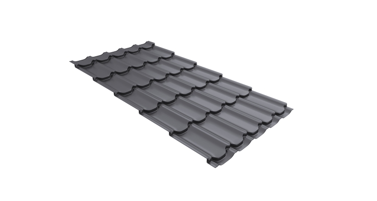 Металлочерепица квинта плюс 0,45 Drap TX RAL 7004 сигнальный серый