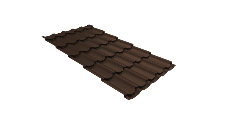 Металлочерепица квинта плюс 0,45 Drap-double TX RAL 8017 шоколад