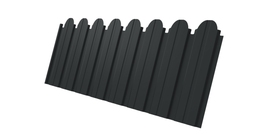 Профнастил C10B фигурный 0.5 Satin Matt RAL 7016 антрацитово-серый