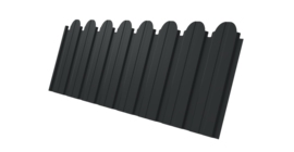 Профнастил C10B фигурный 0.5 Drap TX RAL 7016 антрацитово-серый