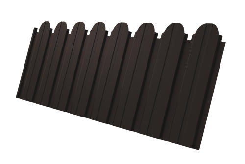 Профнастил C10B фигурный 0.5 Drap TX RR 32 темно-коричневый