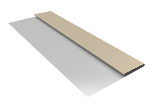 Планка стартовая Блок-хаус new 0,5 Satin с пленкой RAL 1015 светлая слоновая кость (3м)