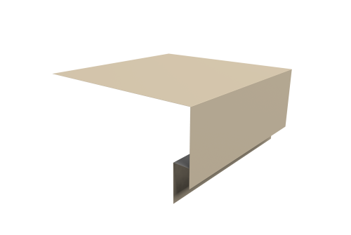 Планка околооконная сложная Блок-хаус new 200х75х27 0,45 Drap TX RAL 1015 светлая слоновая кость (3м)