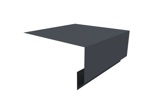 Планка околооконная сложная Блок-хаус new 200х75х27 0,45 Drap TwinColor RAL 7024 мокрый асфальт (2м)