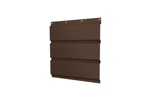 Софит металлический полная перфорация 0,45 Drap TX с пленкой RAL 8017 шоколад