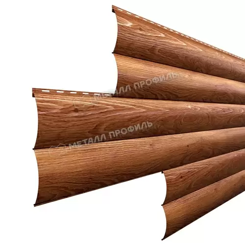 Сайдинг Металл Профиль Woodstock-Т-28х330 (ECOSTEEL_T-01-ЗолотойДуб-0.5)