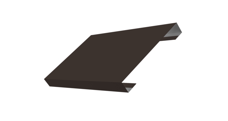 Ламель лицевая 150 забора жалюзи Texas 0.5 PurPro с пленкой RR 32 темно-коричневый