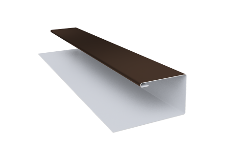 Планка П-образная Экобрус 0,5 Satin с пленкой RAL 8017 шоколад (3м)