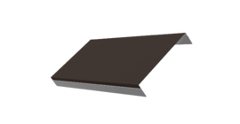 Ламель обратная 125 забора жалюзи Texas 0.5 Atlas X с пленкой RR 32 темно-коричневый