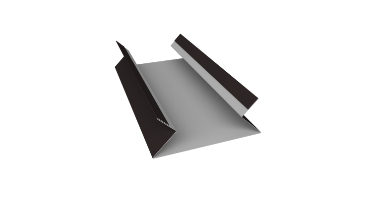 Планка угла внутреннего составная верхняя 0,45 Drap RAL 9005 черный (2м)