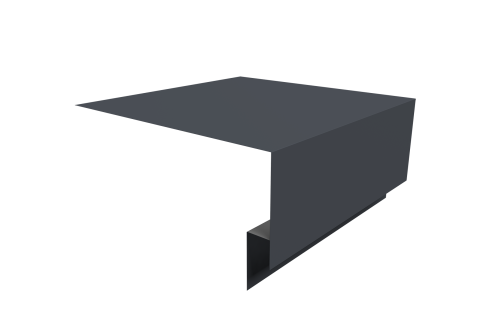 Планка околооконная сложная Экобрус Grand Line 200х75х25 0,45 Drap TX RAL 7024 мокрый асфальт (3м)