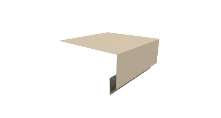 Планка околооконная сложная Экобрус Grand Line 200х75х25 0,5 Satin с пленкой RAL 1015 светлая слоновая кость (2м)