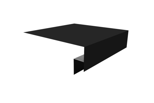 Планка околооконная сложная Экобрус Grand Line 250х50х25 0,5 Drap RAL 9005 черный (2м)