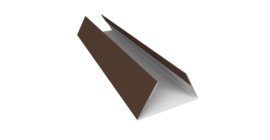 Планка стыковочная составная нижняя 0,45 Drap ST RAL 8017 шоколад (3м)