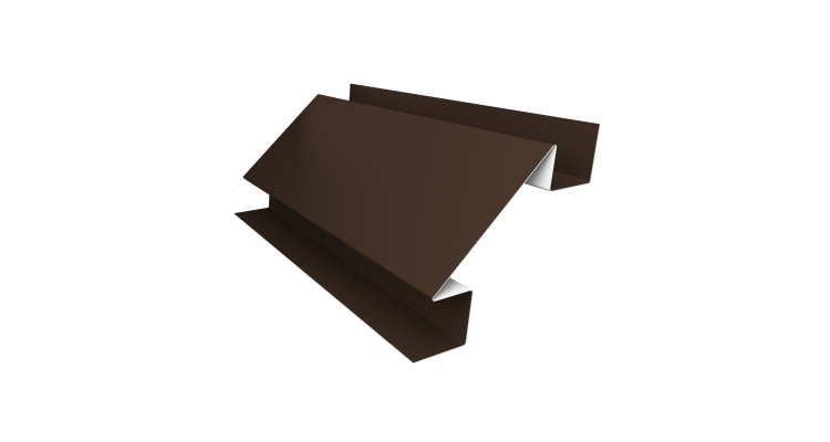 Угол внутренний сложный 75мм 0,5 Satin с пленкой RAL 8017 шоколад (3м)