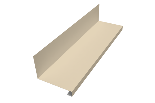 Планка примыкание нижнее к трубе для Кликфальц Pro 0,45 PE с пленкой RAL 1015 светлая слоновая кость (2м)
