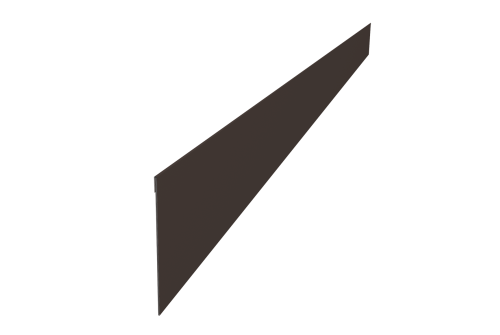 Ламель забора жалюзи Palermo стартовая/финишная для калиток и ворот 0,45 PE RR 32 темно-коричневый