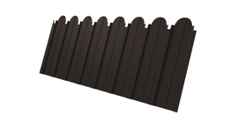 Профнастил С10A фигурный 0,5 Satin RR 32 темно-коричневый